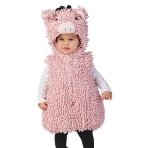 Pink Fuzzy Piglet Kids Halloween Costume - 12-18 months